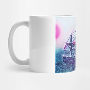 Pirate Ship Graphic Art Design | Digital Art | Painting Mug